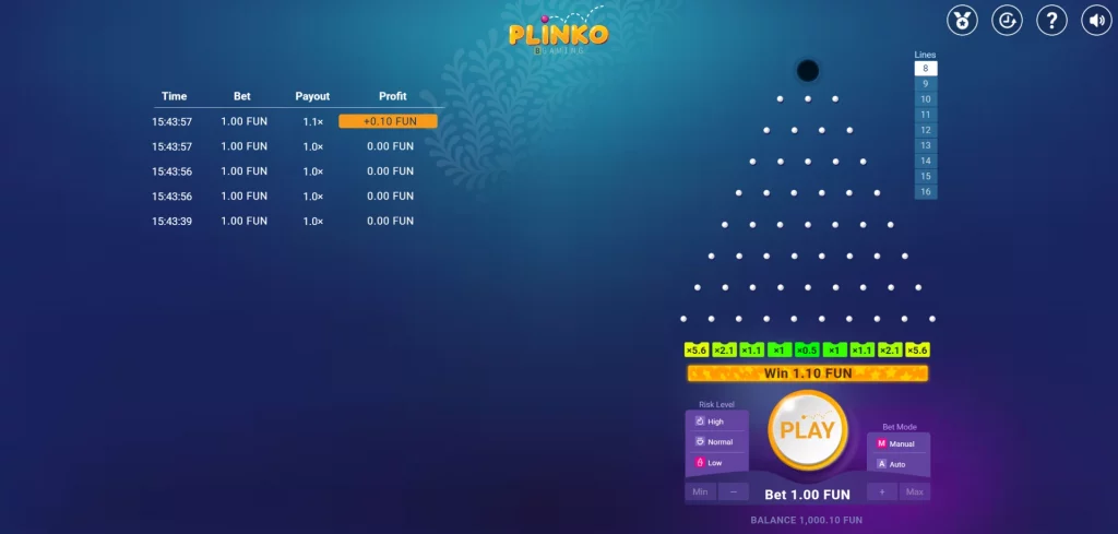 plinko win